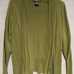 Eddie Bauer Olive Green Cardigan Sweater